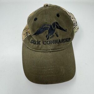 Duck Commander Hat Cap Strap Back Green Camouflage Embroidered Hunting Mens